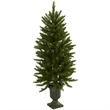 Nearly Natural 4ft Green Christmas Tree with Urn & Clear Lights