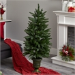 Nearly Natural 4ft Green Christmas Tree with Urn & Clear Lights