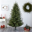 Nearly Natural 7.5ft Classic Pine & Pinecone Green Christmas Tree