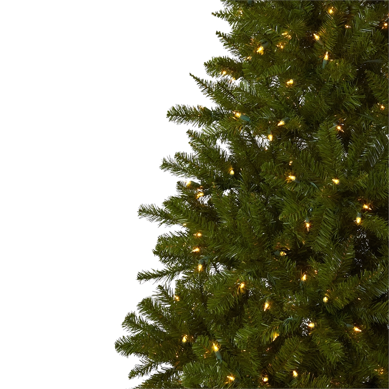 Nearly Natural 7.5ft Windermere Green Christmas Tree with Clear Lights