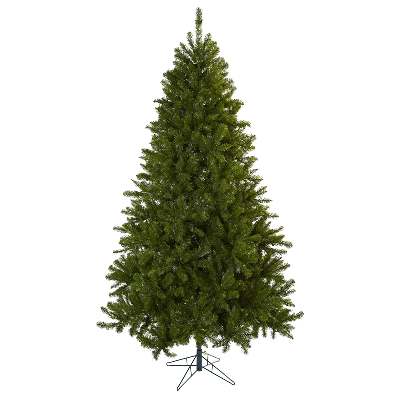 Nearly Natural 7.5ft Windermere Green Christmas Tree with Clear Lights
