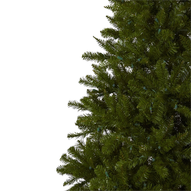 Nearly Natural 7.5ft Windermere Green Christmas Tree with Clear Lights