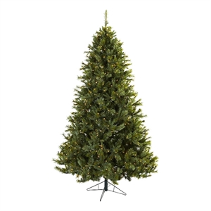 Nearly Natural 7.5ft Majestic Multi-Pine Green Christmas Tree with Clear Lights