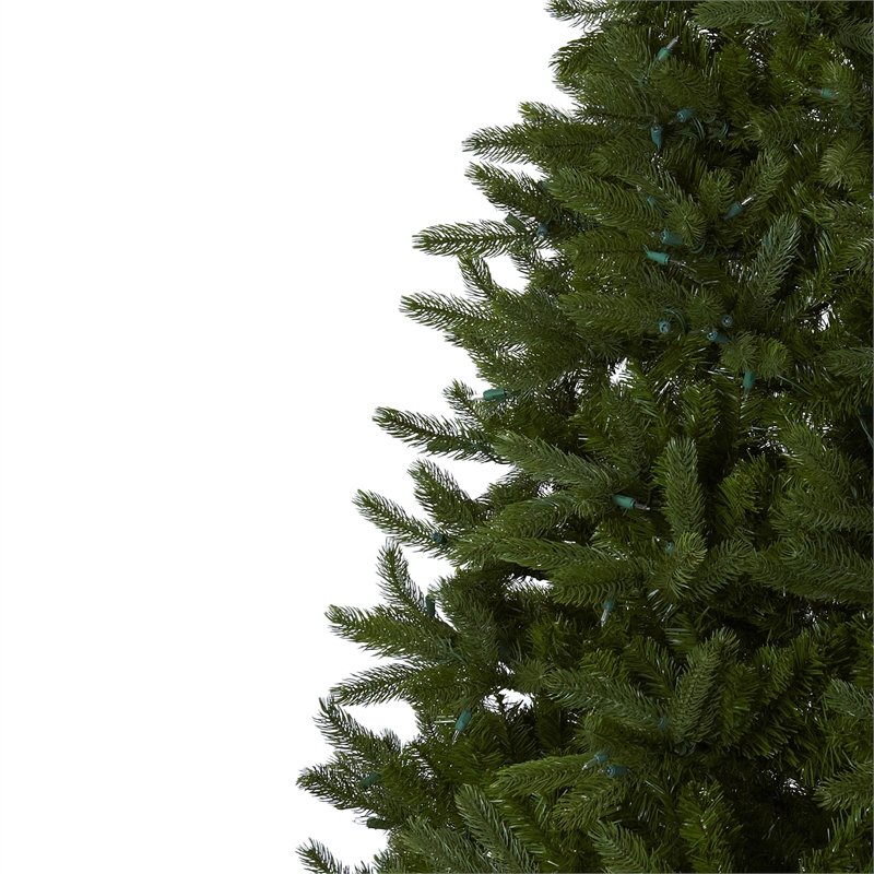 Nearly Natural 7.5ft Rembrandt Green Christmas Tree with Clear Lights