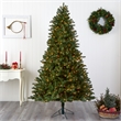 Nearly Natural 7.5ft Rembrandt Green Christmas Tree with Clear Lights