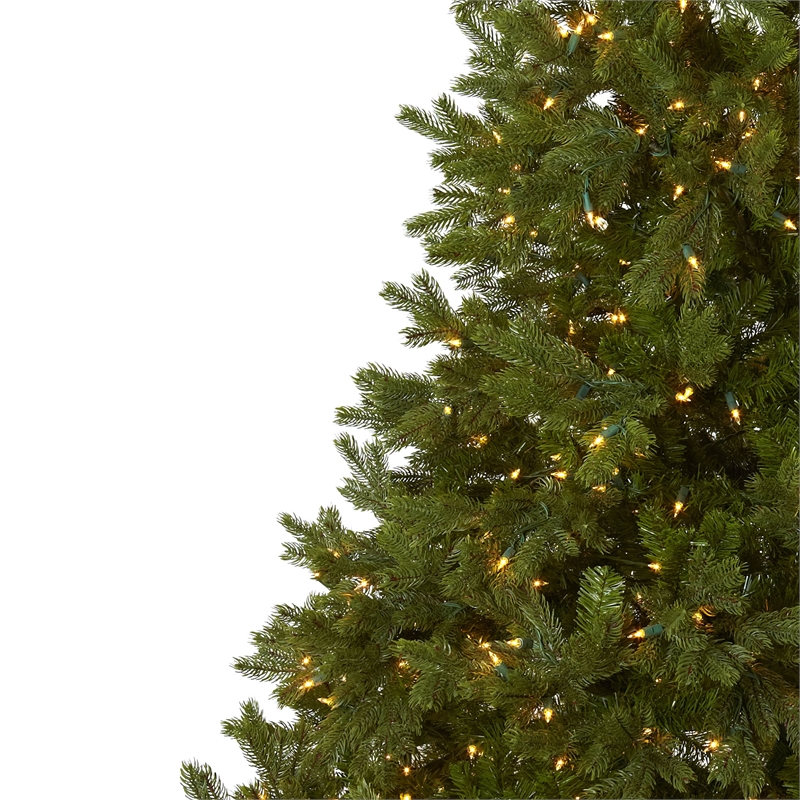 Nearly Natural 7.5ft Royal Grand Green Christmas Tree with Clear Lights