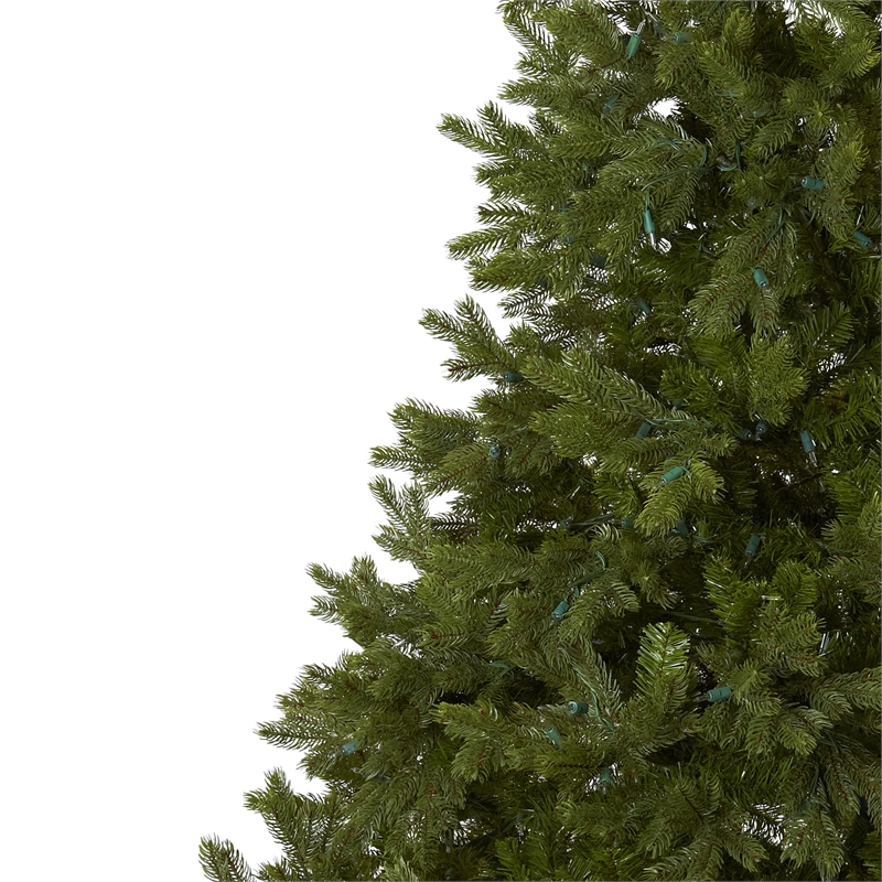 Nearly Natural 7.5ft Royal Grand Green Christmas Tree with Clear Lights