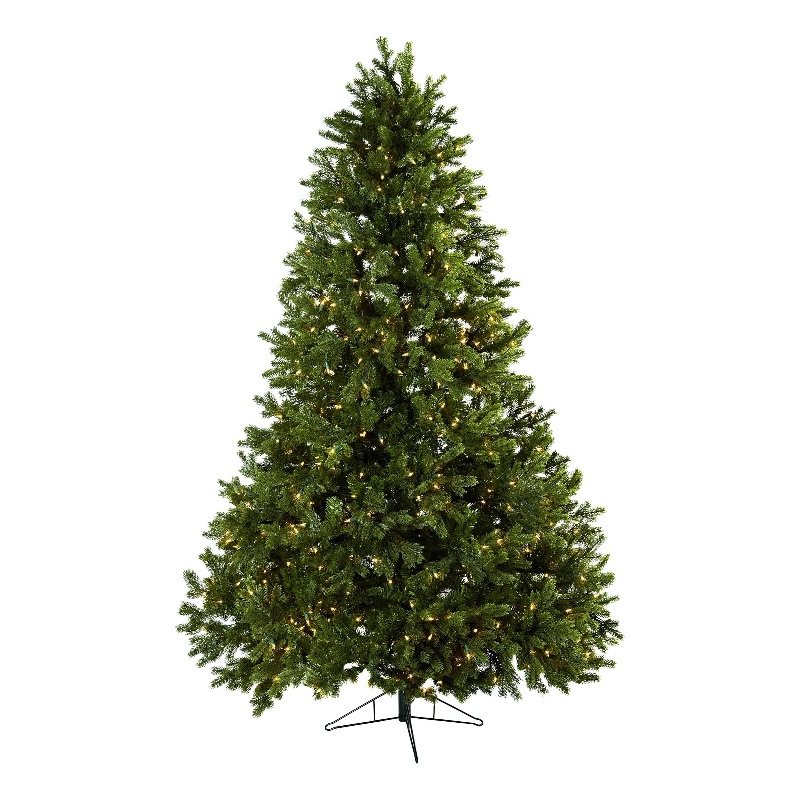Nearly Natural 7.5ft Royal Grand Green Christmas Tree with Clear Lights