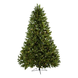 Nearly Natural 7.5ft Royal Grand Green Christmas Tree with Clear Lights