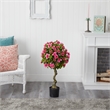 Nearly Natural 3ft Azalea Artificial Topiary Tree in Pink