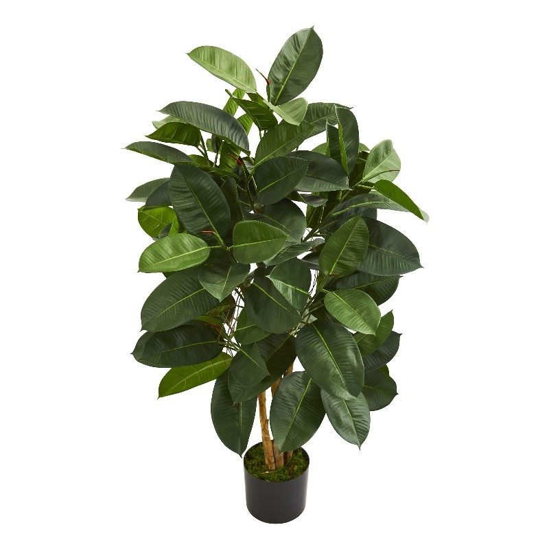 Nearly Natural 4ft Oak Ficus Artificial Tree in Green