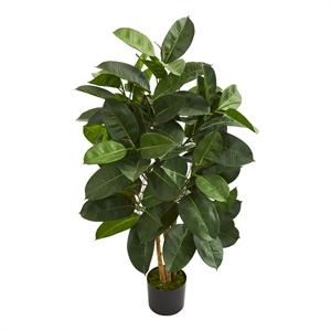 Nearly Natural 4ft Oak Ficus Artificial Tree in Green