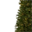 Nearly Natural 7.5ft Cashmere Slim Green Christmas Tree with Clear Lights