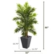 Nearly Natural 5.5ft Areca Palm Artificial Tree in Slate Finished Planter