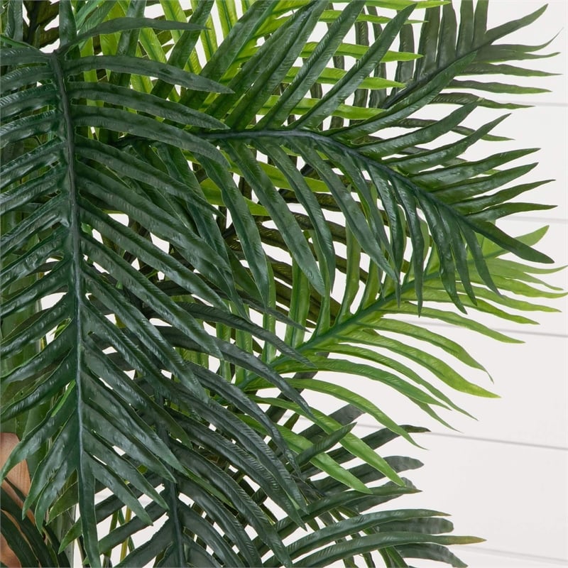 Nearly Natural 5.5ft Areca Palm Artificial Tree in Slate Finished Planter