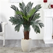 Nearly Natural 4.5ft Cycas Artificial Tree in Oval Planter UV Resistant
