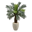 Nearly Natural 4.5ft Cycas Artificial Tree in Oval Planter UV Resistant