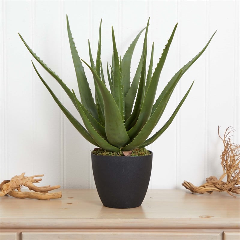 Nearly Natural Aloe Artificial Plant in Green