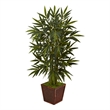 Nearly Natural 4ft Bamboo Artificial Tree in Bamboo Square in Green