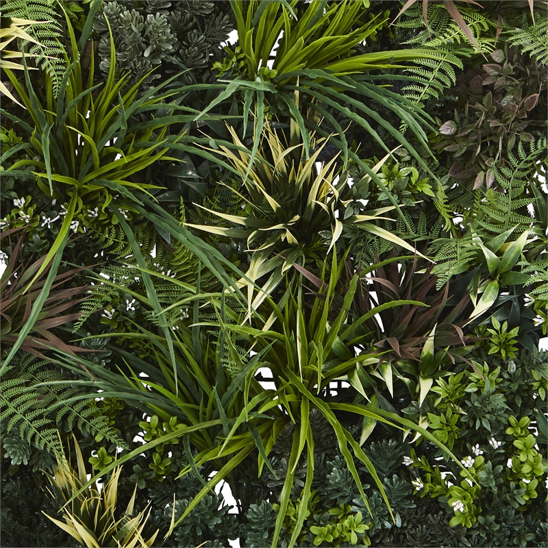 Nearly Natural 3ft x 3ft Greens & Fern Artificial Living Wall UV Resist
