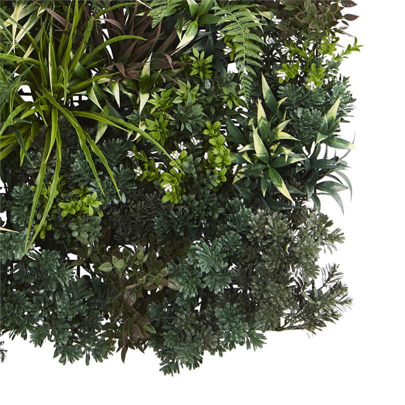 Nearly Natural 3ft x 3ft Greens & Fern Artificial Living Wall UV Resist