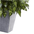 Nearly Natural Silver King with Slate Planter in Green