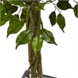 Nearly Natural 6.5ft Ficus UV Resistant Artificial Tree w/ Slate Planter