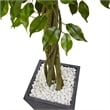Nearly Natural 6.5ft Ficus UV Resistant Artificial Tree w/ Slate Planter