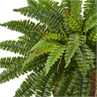 Nearly Natural Boston Fern in Metallic Planter in Green