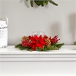 Nearly Natural Poinsettia Berry and Golden Pinecone Artificial Arrangement