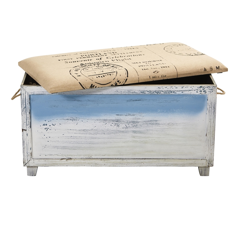 Nearly Natural Ocean Breeze Storage Boxes Bench & Seating Set (Set of 3)