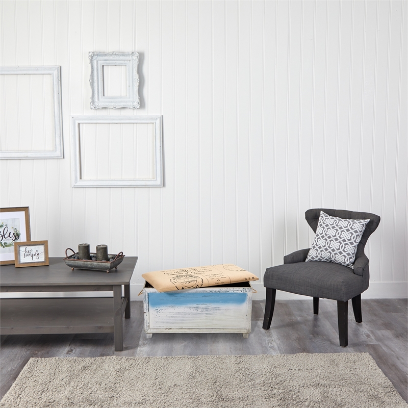 Nearly Natural Ocean Breeze Storage Boxes Bench & Seating Set (Set of 3)