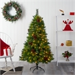 Nearly Natural 5ft Montana Mixed Pine Christmas Tree w/Berries 250 Clear LED