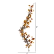 Nearly Natural 4ft Fall Foliage Berries & Twig Artificial Garland in Orange