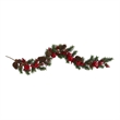 Nearly Natural 6ft Apple Berries & Pinecone Artificial Garland in Green