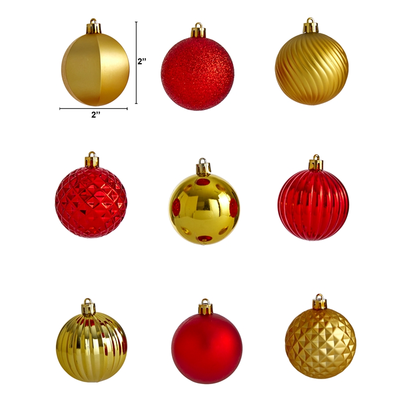 Nearly Natural Holiday Shatterproof 101 Count Christmas Tree Ornament Set