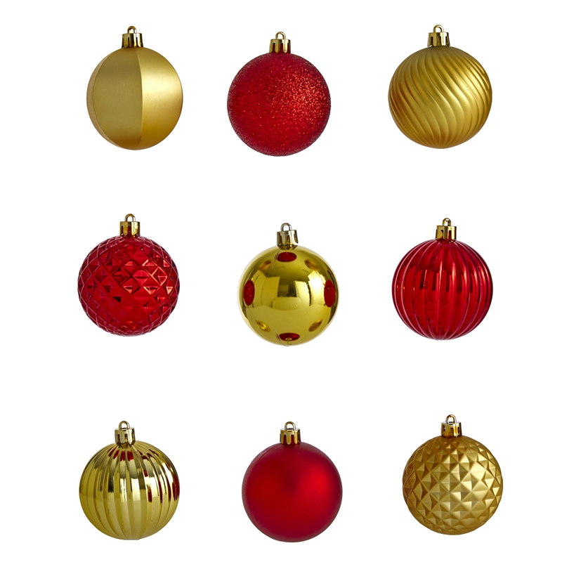 Nearly Natural Holiday Shatterproof 101 Count Christmas Tree Ornament Set