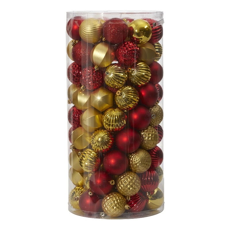 Nearly Natural Holiday Shatterproof 101 Count Christmas Tree Ornament Set