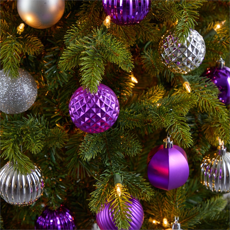 Nearly Natural Holiday Shatterproof 101 Count Christmas Tree Ornament Set