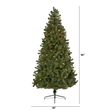 Nearly Natural 7.5ft Rocky Mountain Spruce Christmas Tree w/400 Clear LED
