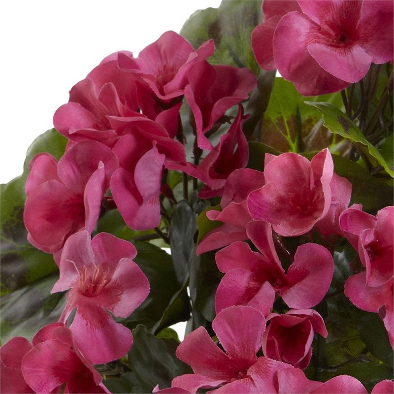Nearly Natural Geranium Artificial Bush UV Resistant Set of 4 (Indoor/Outdoor)