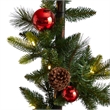 Nearly Natural 5ft Holiday Decorated Lamp Post w/ Christmas Greenery Ornaments