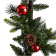 Nearly Natural 5ft Holiday Decorated Lamp Post w/ Christmas Greenery Ornaments
