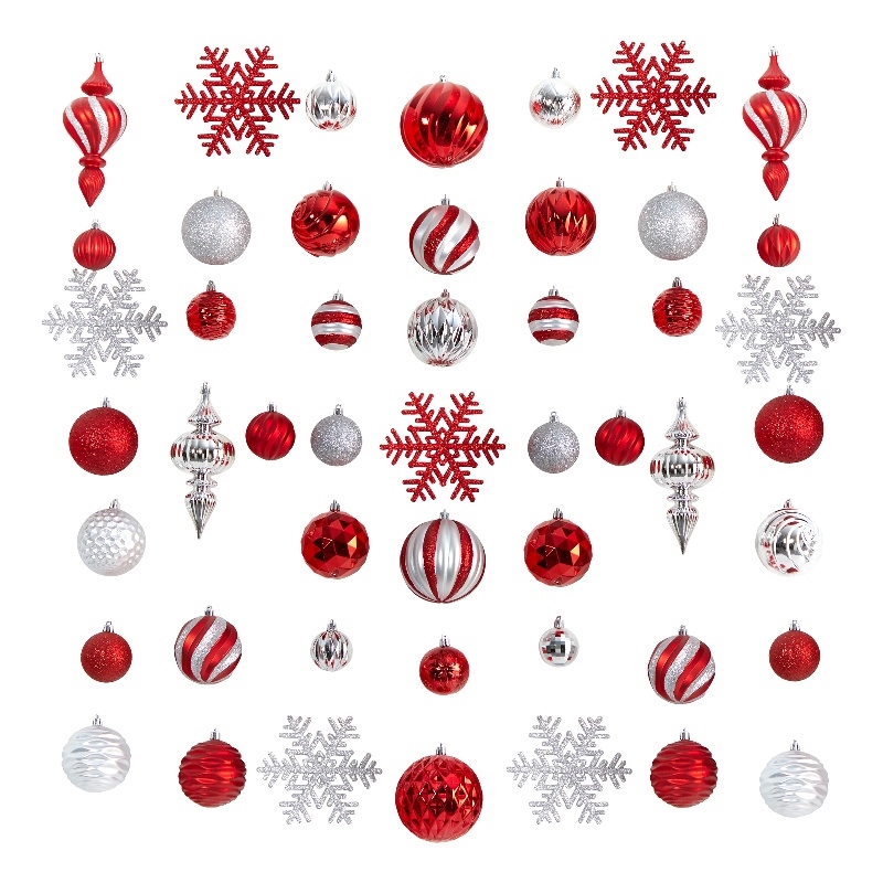 Nearly Natural Holiday Deluxe Shatterproof81 Ct Christmas Tree Ornament Box Set