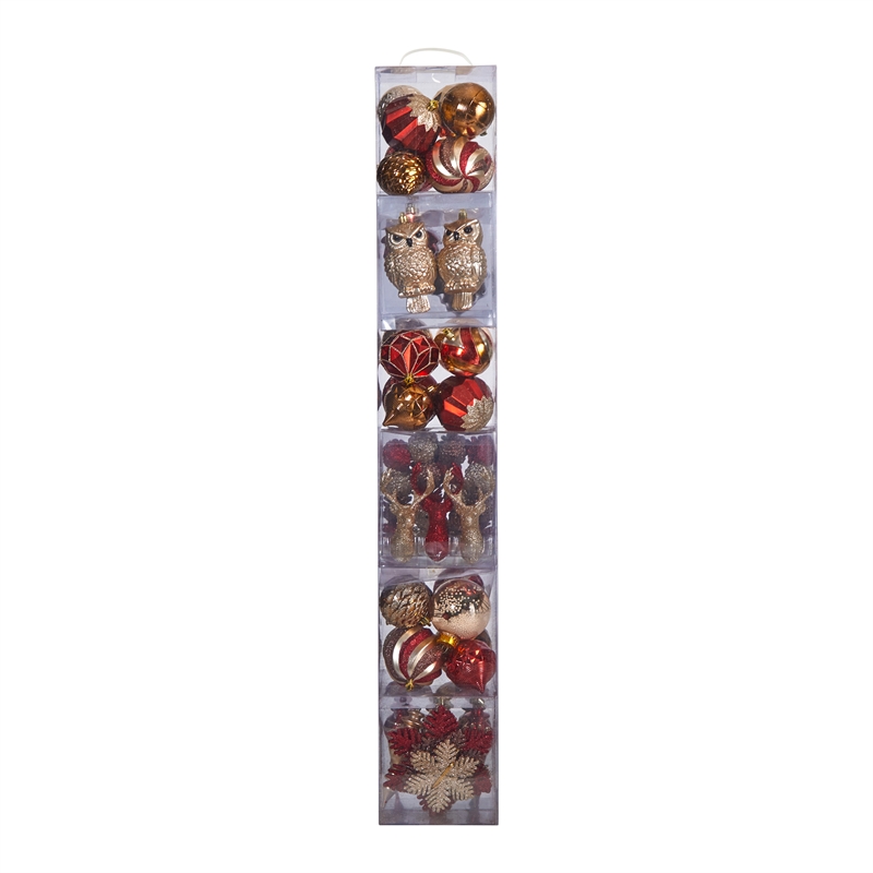 Nearly Natural Holiday Deluxe Shatterproof52 Ct Christmas Tree Ornament Box Set