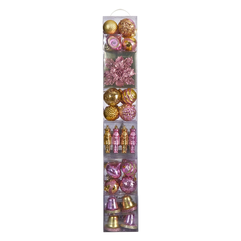 Nearly Natural Holiday Deluxe Shatterproof70 Ct Christmas Tree Ornament Box Set