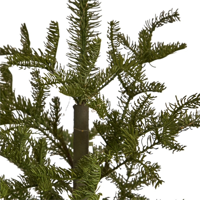 Nearly Natural 4.5ft Pre-Lit Christmas Pine Artificial Tree in Planter