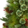 Nearly Natural 5ft Montana Mixed Pine Christmas Tree w/ Pine Cones Berries