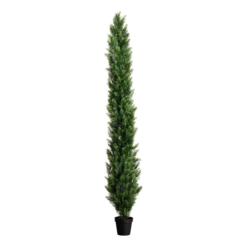 Nearly Natural 9ft UV Resistant Artificial Cedar Pine Tree (Indoor/Outdoor)