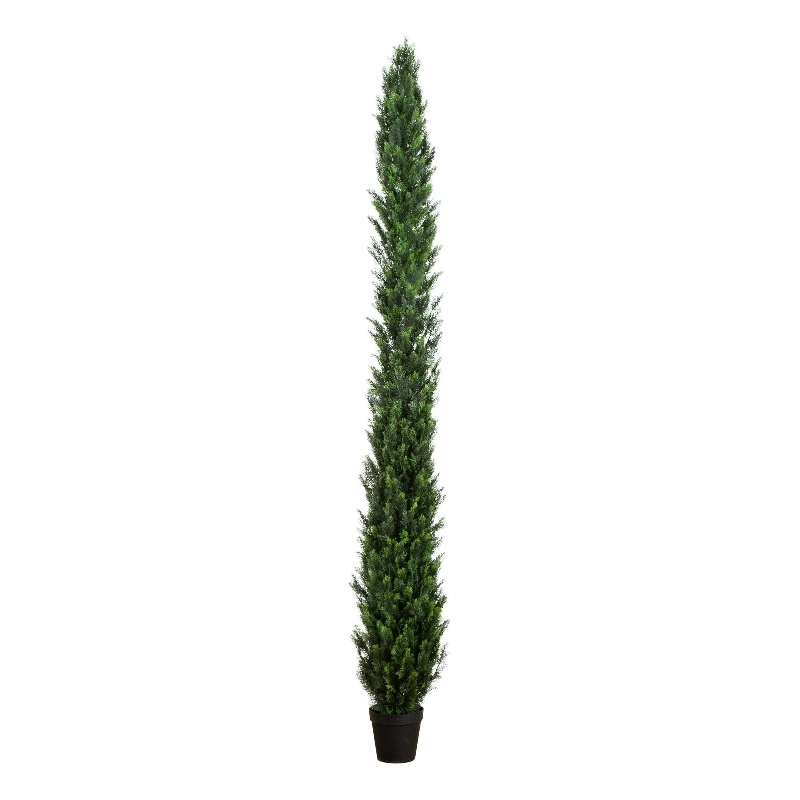 Nearly Natural 12ft UV Resistant Artificial Cedar Pine Tree (Indoor/Outdoor)